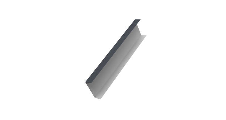 Декоративная накладка на столб универсальная 62х55 для забора жалюзи 0,45 Drap TX RAL 7024 мокрый асфальт (2,5м)