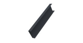 Декоративная накладка на столб универсальная 62х55 для забора жалюзи 0,45 Drap TwinColor RAL 7024 мокрый асфальт (2м)