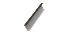 Декоративная накладка на столб универсальная 80х80 для забора жалюзи 0,5 Rooftop Бархат RR 32 темно-коричневый (2,5м)