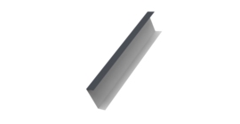 Декоративная накладка на столб универсальная 80х80 для забора жалюзи 0,5 PurPro RAL 7024 мокрый асфальт (2,5м)