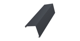 Декоративная накладка на столб универсальная угловая 60х60 для забора жалюзи 0,45 Drap RAL 7024 мокрый асфальт (3м)