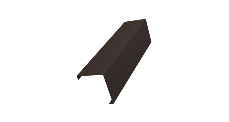 Декоративная накладка на столб универсальная угловая 60х60 для забора жалюзи 0,45 Drap-double TX RR 32 темно-коричневый (1,8м)