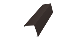 Декоративная накладка на столб универсальная угловая 62х55 для забора жалюзи 0,45 PE RR 32 темно-коричневый (2,5м)