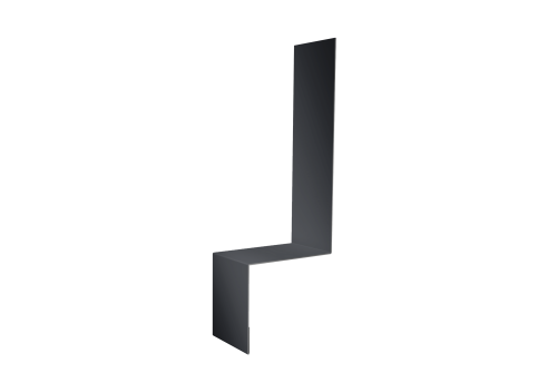 Планка примыкание боковое фальц Grand Line 0,5 Drap TX RAL 7024 мокрый асфальт (2м)