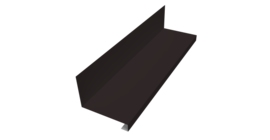 Планка примыкание нижнее к трубе для Кликфальц Pro 0,45 PE с пленкой RAL 9005 черный (3м)