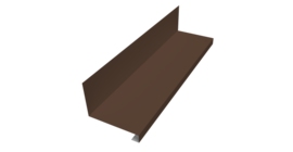 Планка примыкание нижнее к трубе для Кликфальц Pro 0,45 Drap TX RAL 8017 шоколад (3м)