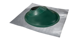 Проходной элемент MF угловой №3.1 (280-460мм) +240 силиконовый (металлический неокрашенный фланец) зеленый