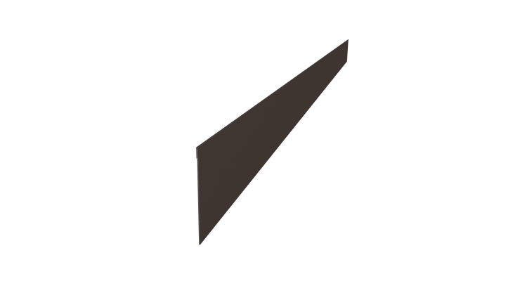 Ламель забора жалюзи Palermo стартовая/финишная для калиток и ворот 0,45 Drap TX RR 32 темно-коричневый