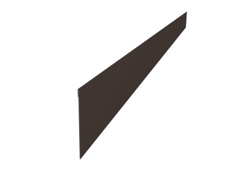 Ламель забора жалюзи Palermo стартовая/финишная для калиток и ворот 0,5 Satin RR 32 темно-коричневый