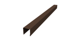 Планка вертикальная лицевая для забора жалюзи Palermo 0,45 Drap TwinColor RAL 8017 шоколад (2м)