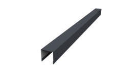 Планка вертикальная лицевая для забора жалюзи Palermo 0,5 Rooftop Бархат RAL 7024 мокрый асфальт (2м)