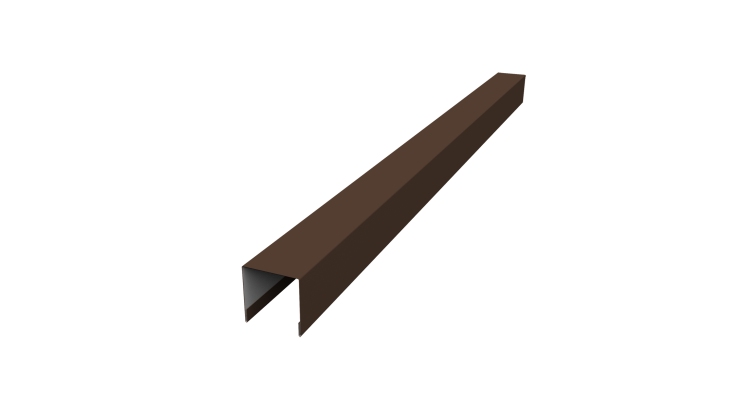 Планка вертикальная лицевая для забора жалюзи Palermo 0,5 PurPro RAL 8017 шоколад (2,5м)