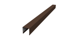 Планка вертикальная лицевая для забора жалюзи Palermo 0,5 PurPro RAL 8017 шоколад (3м)