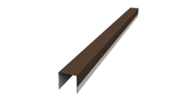 Планка вертикальная обратная для забора жалюзи Palermo 0,5 Satin Matt RAL 8017 шоколад (2,5м)