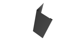 Нащельник для калиток и ворот 25х35 жалюзи Milan, Tokyo, Palermo 0,45 Drap-double TX RAL 7024 мокрый асфальт (L1,68)