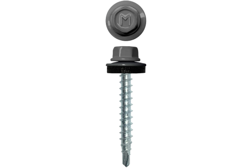 Саморез кровельный Daxmer 4,8х35 RAL 7004 (250) сверло №1